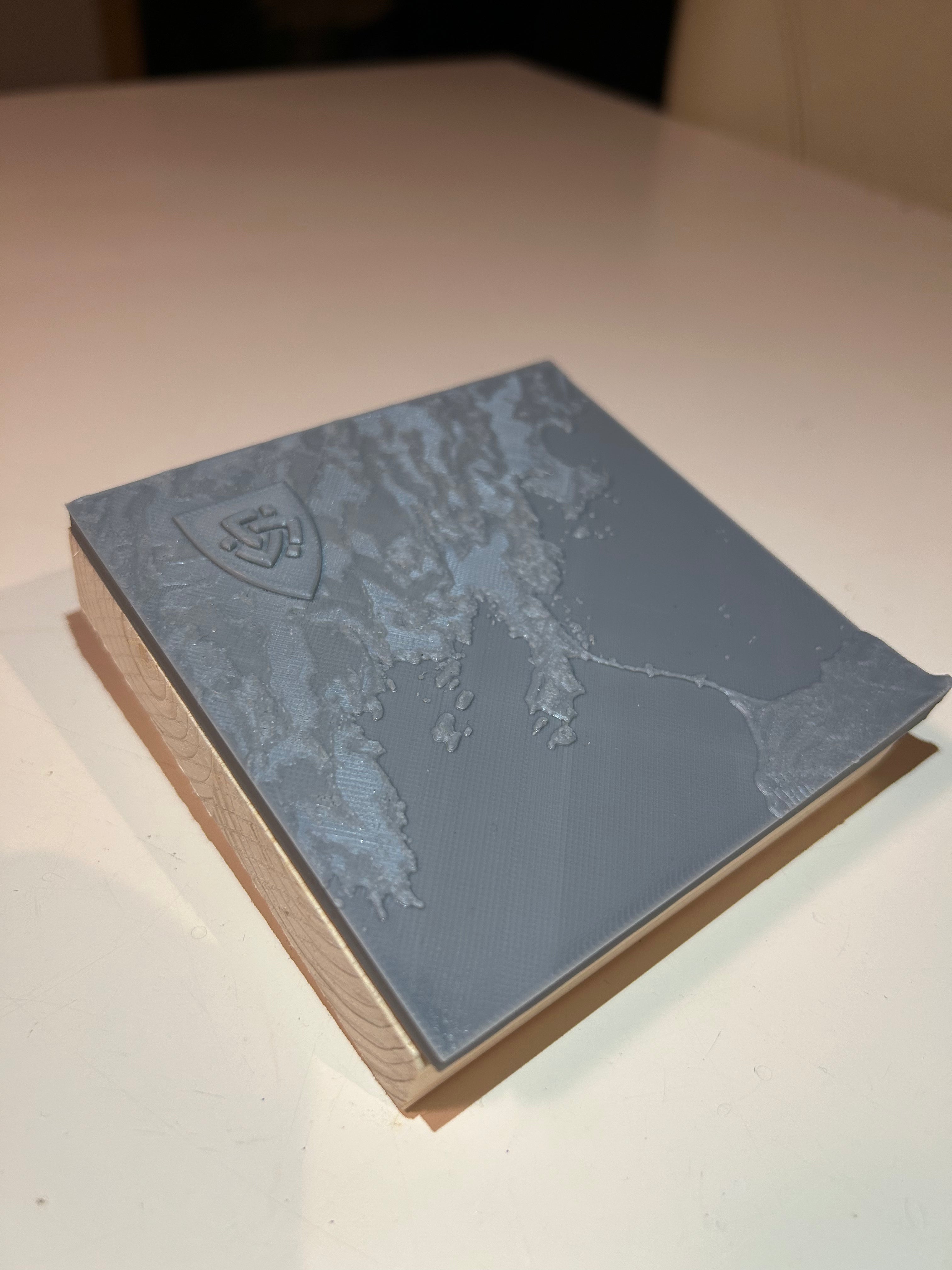 Borgarnes 3D relief map