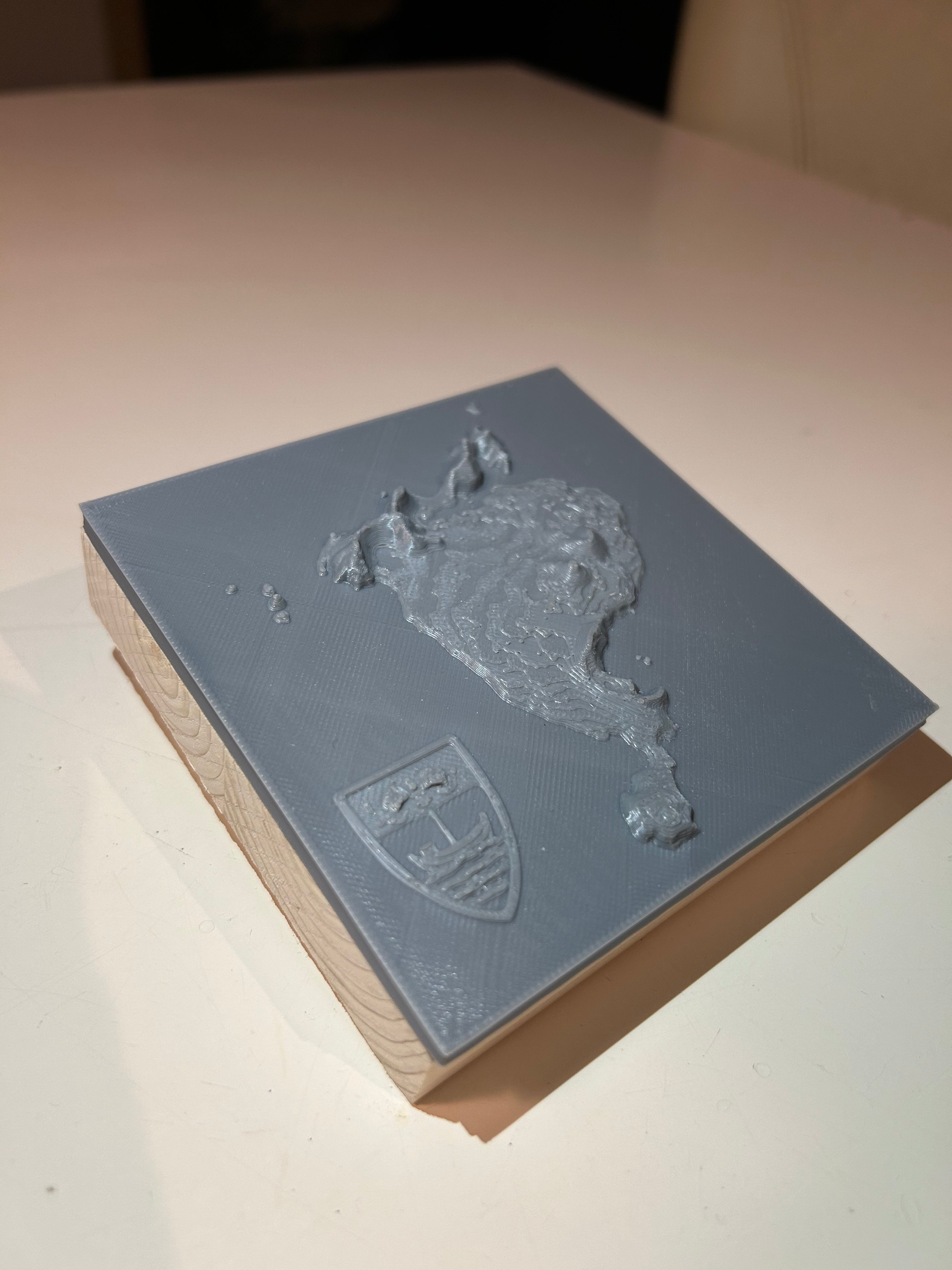 Heimaey 3D relief map
