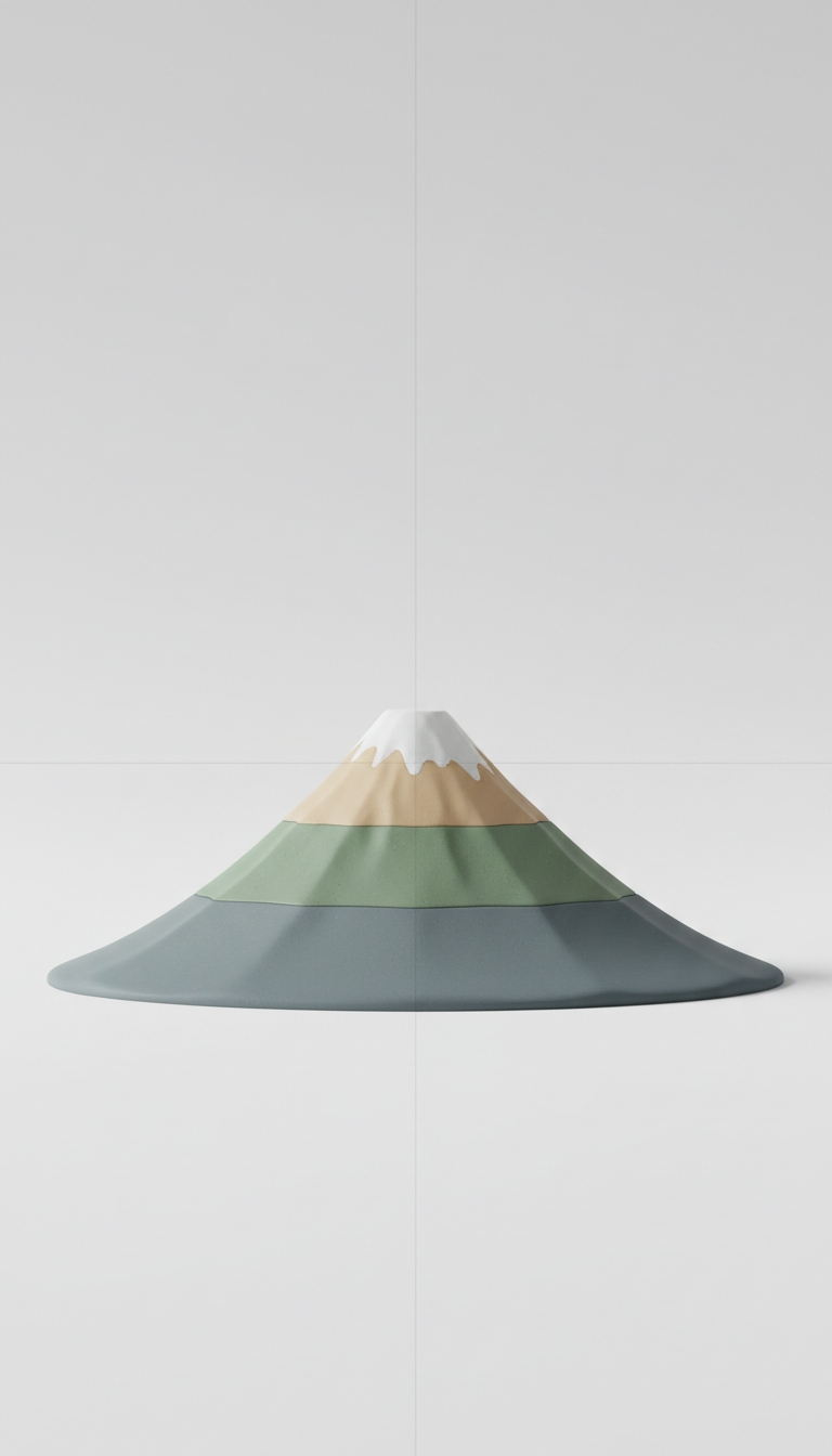 Mount Fuji Resin Mountain Sculpture