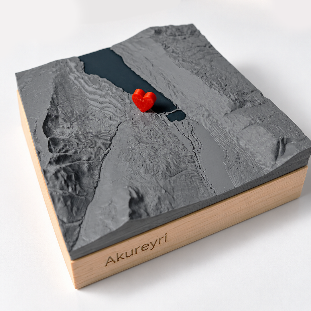 Akureyri, þrívíddarkort (10x10)