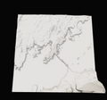 Borganes 3D relief map