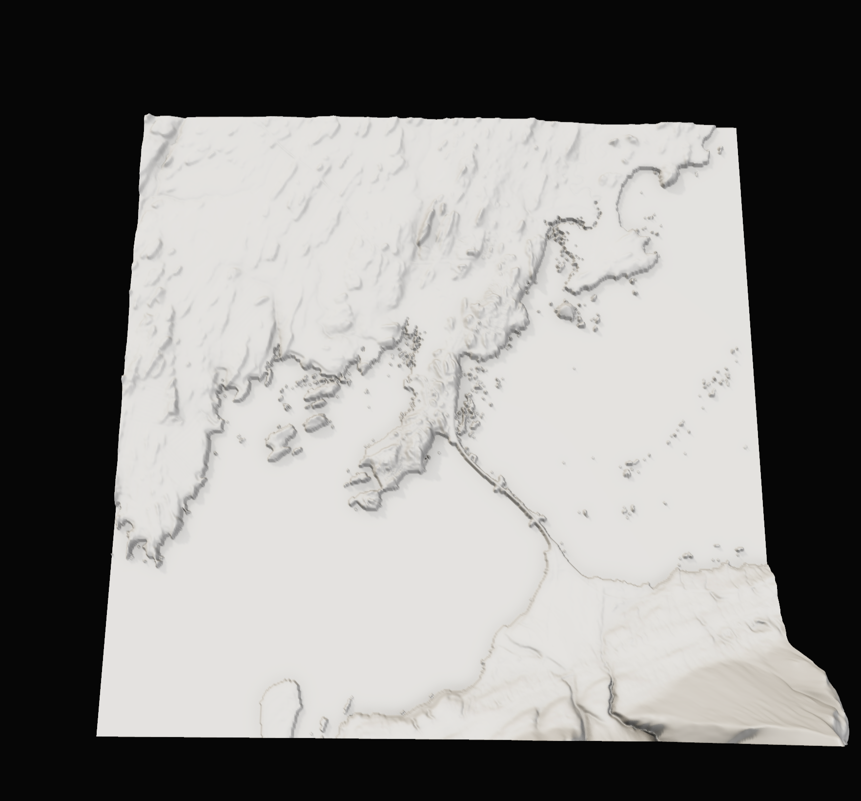 Borganes 3D relief map