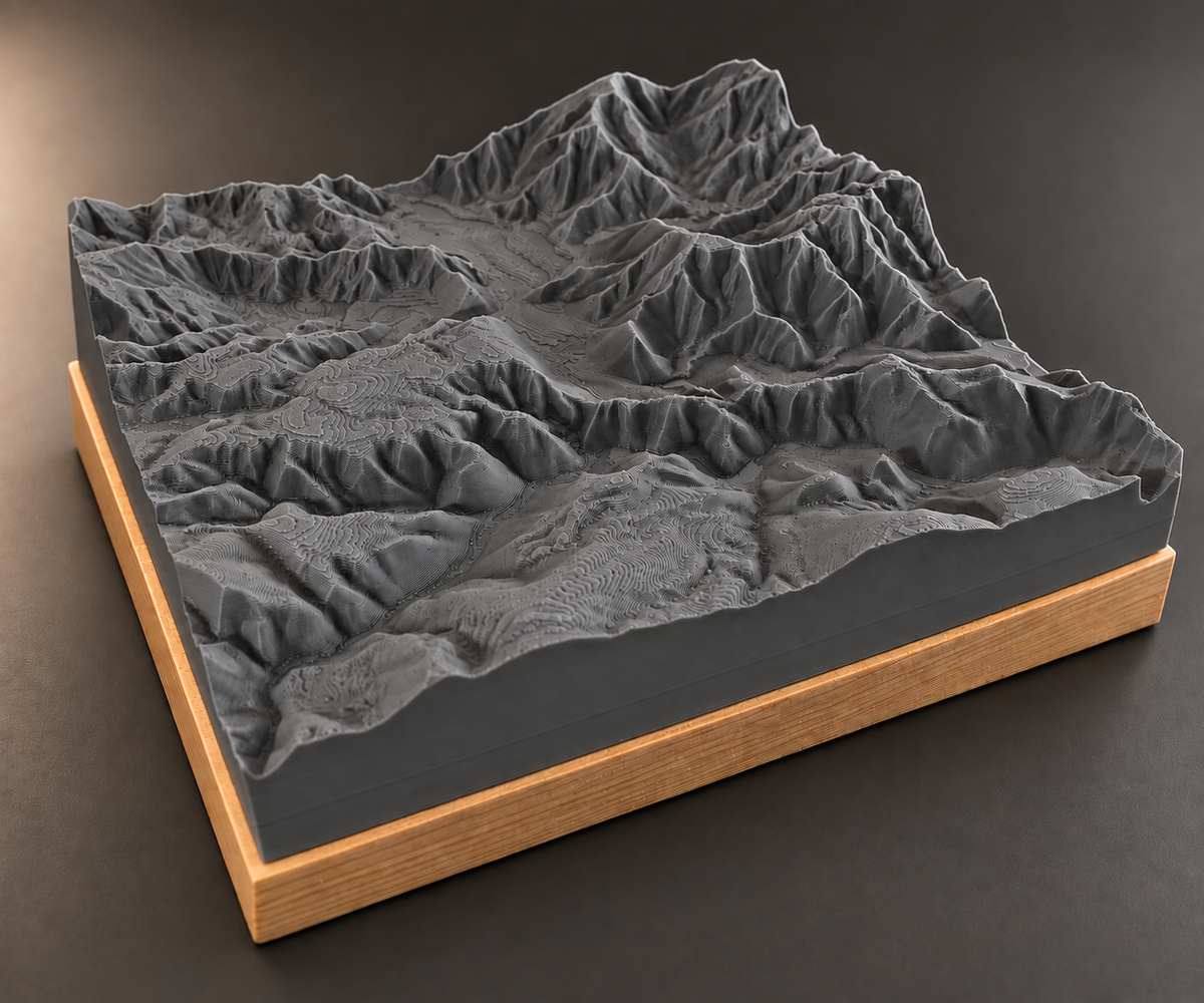 Landmannalaugar, þrívíddarkort á beyki