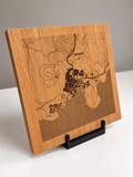 Display stand for wood engravings